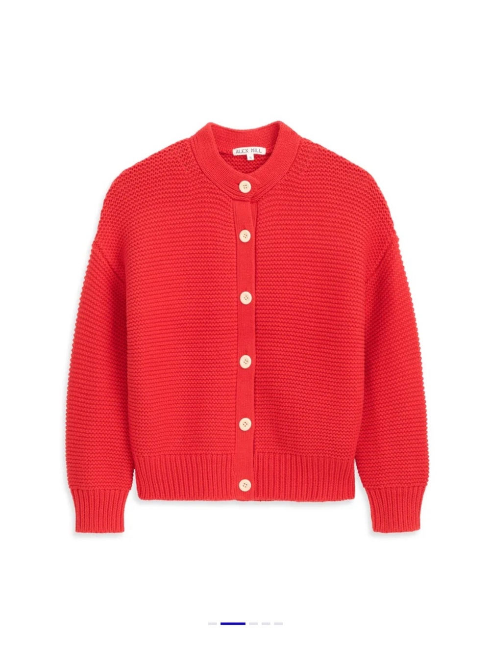 Alex Mill Red Nico Cotton Cardigan